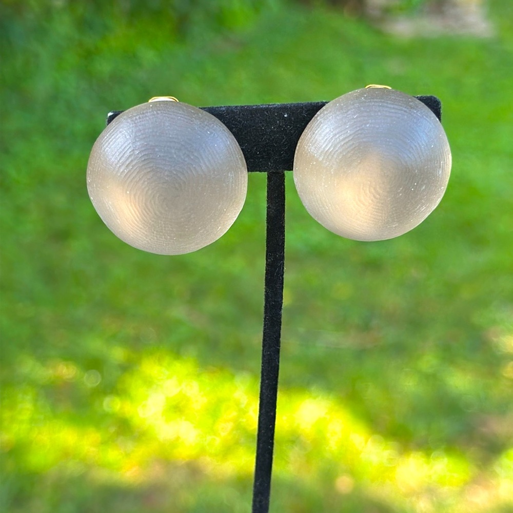 New Alexis Bittar Medium Dome Lucite Clip-On Earrings